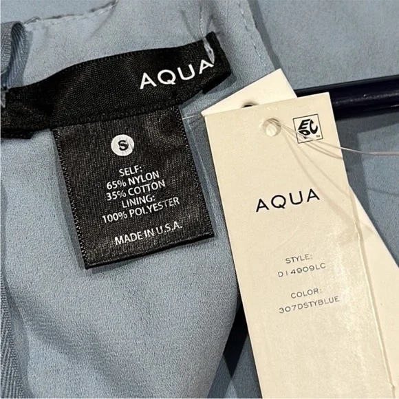 NWT Aqua Dusty Blue Lace Dress Women’s Sz S - Picture 10 of 11